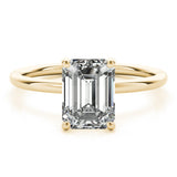 Emerald Cut Center Engagement Ring (51156-E)