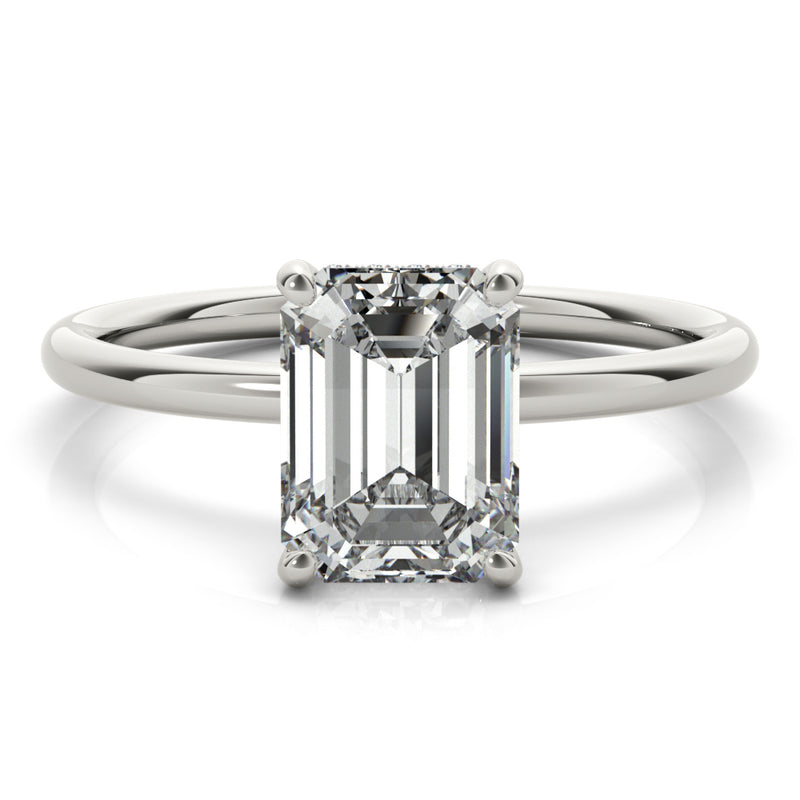 Emerald Cut Center Engagement Ring (51156-E)