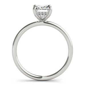 Emerald Cut Center Engagement Ring - alt view