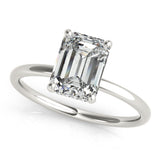 Emerald Cut Center Engagement Ring (51156-E)