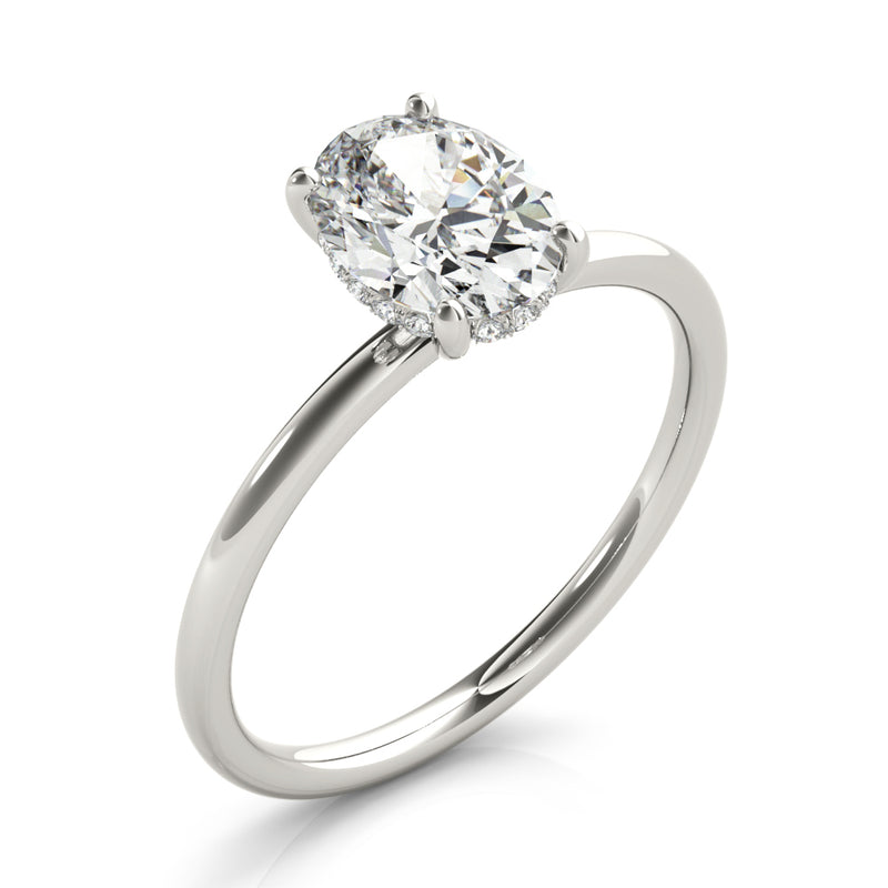 Oval Cut Center Engagement Ring - alt view