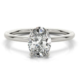 Oval Cut Center Engagement Ring - alt view