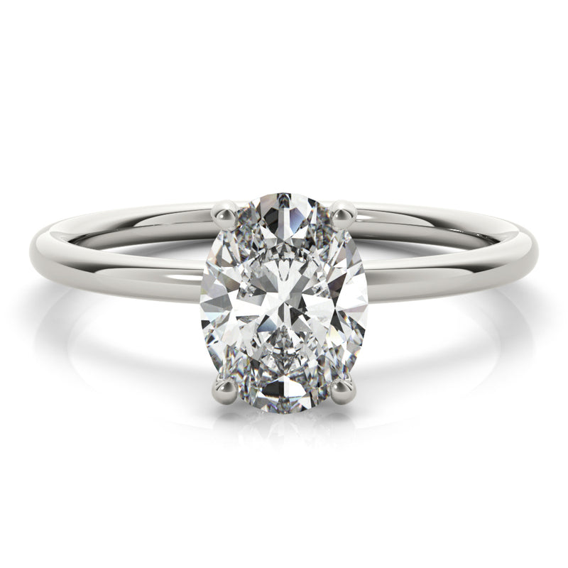Oval Cut Center Engagement Ring - alt view