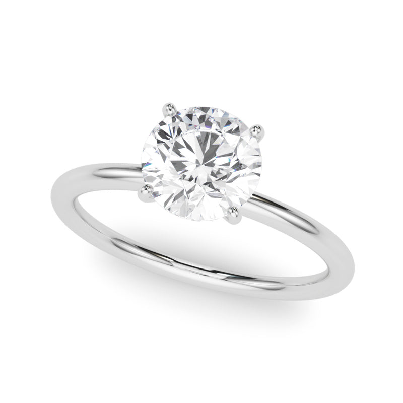 Round Center Engagement Ring