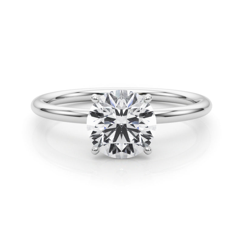 Round Center Engagement Ring - alt view