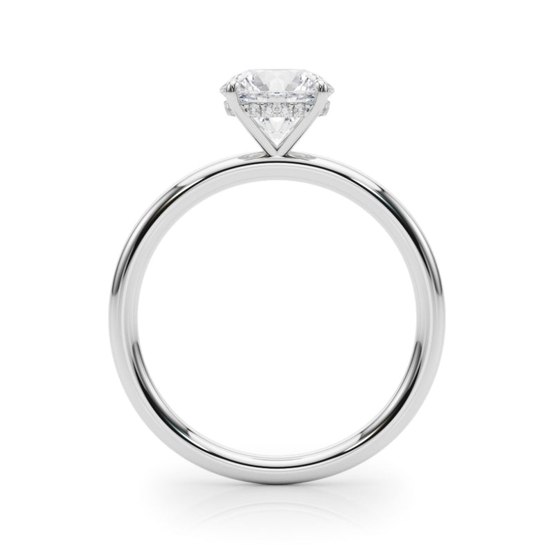 Round Center Engagement Ring - alt view