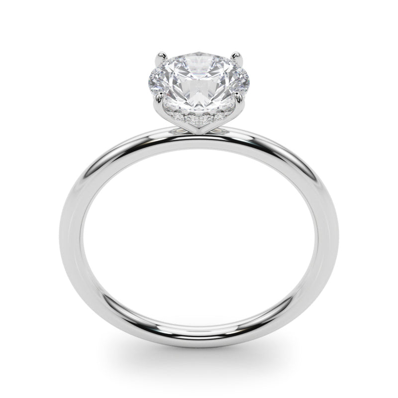 Round Center Engagement Ring - alt view