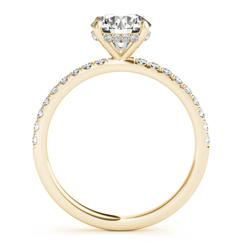 Single-Row Rd Center Engagement Ring - alt view