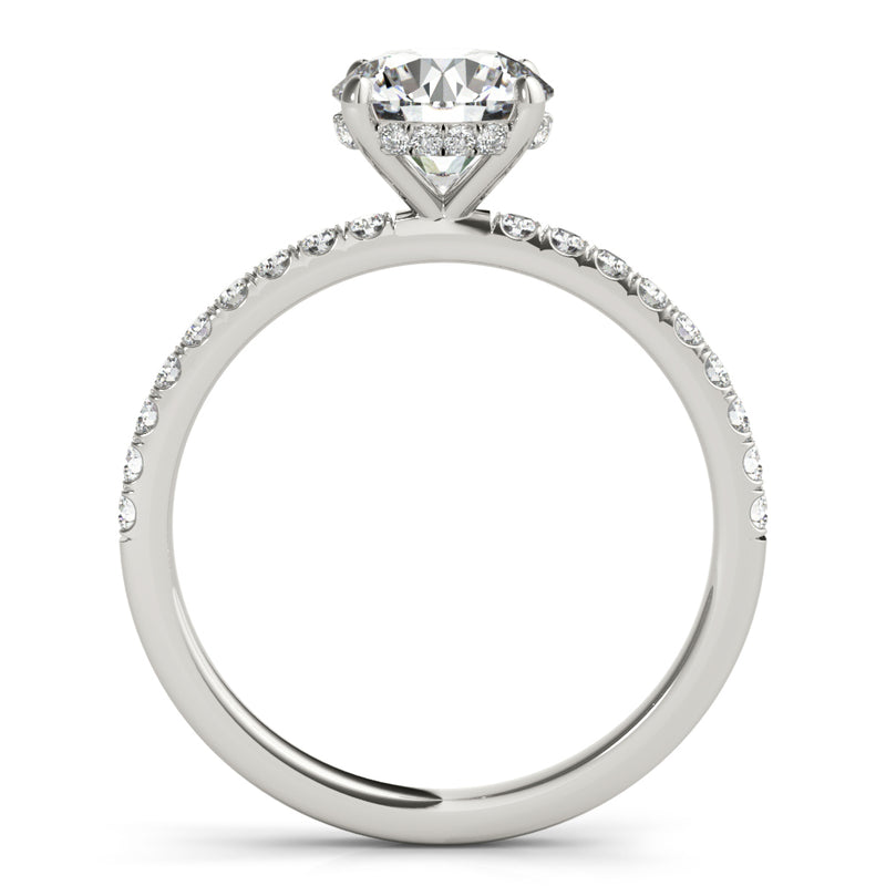 Single-Row Rd Center Engagement Ring - alt view