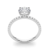 Single-Row Rd Center Engagement Ring - alt view