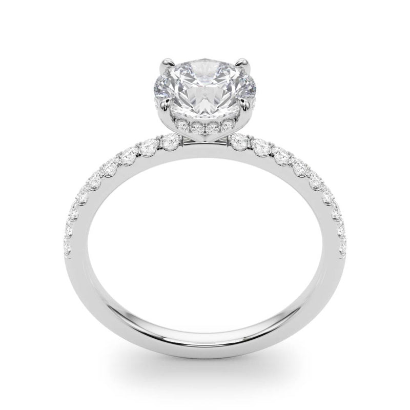 Single-Row Rd Center Engagement Ring - alt view