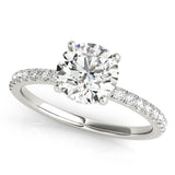 Single-Row Rd Center Engagement Ring