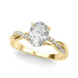 Oval Center Engagement Ring (51173-E)