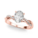Oval Center Engagement Ring (51173-E)