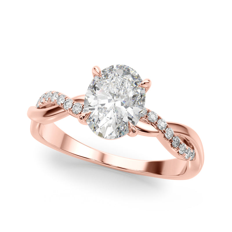 Oval Center Engagement Ring (51173-E)