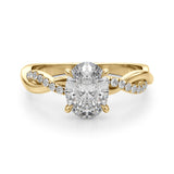 Oval Center Engagement Ring (51173-E)
