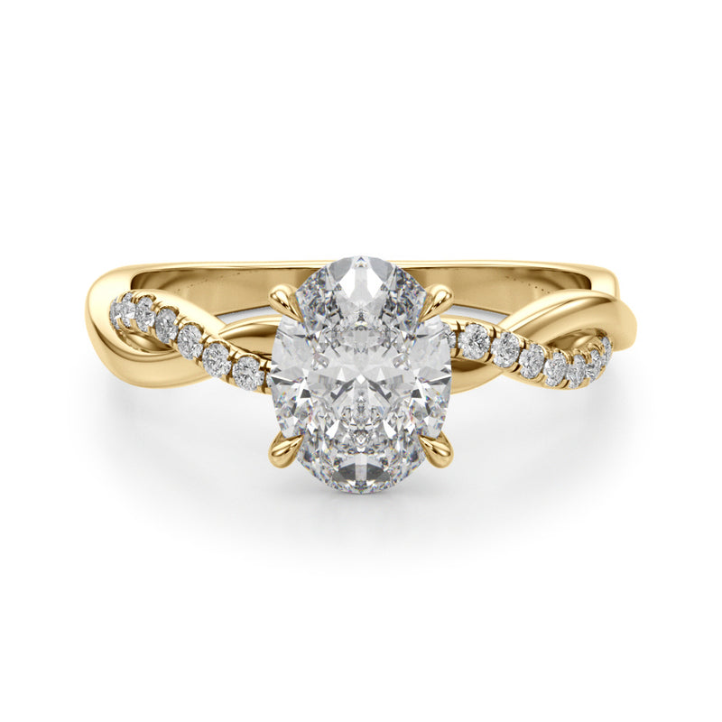Oval Center Engagement Ring (51173-E)