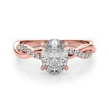 Oval Center Engagement Ring (51173-E)