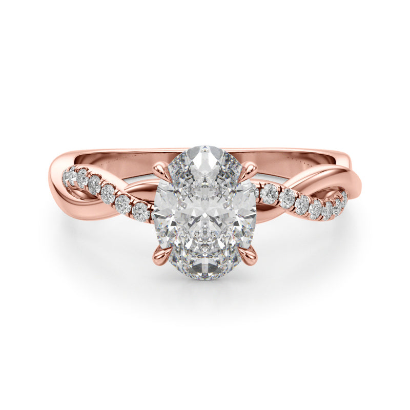 Oval Center Engagement Ring (51173-E)