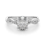 Oval Center Engagement Ring (51173-E)