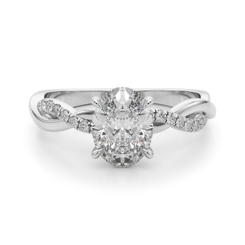 Oval Center Engagement Ring (51173-E)