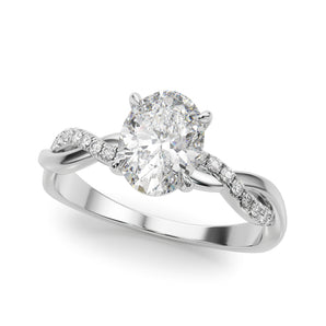 Oval Center Engagement Ring (51173-E)
