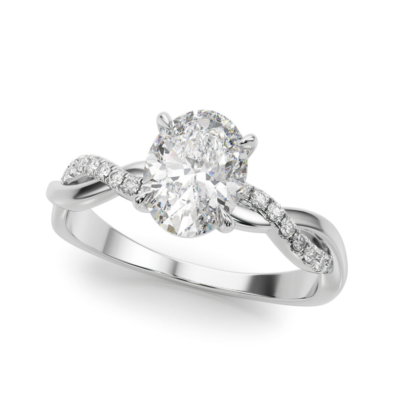 Oval Center Engagement Ring (51173-E)