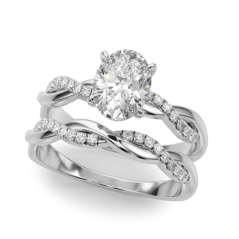 Oval Center Engagement Ring (51173-E)