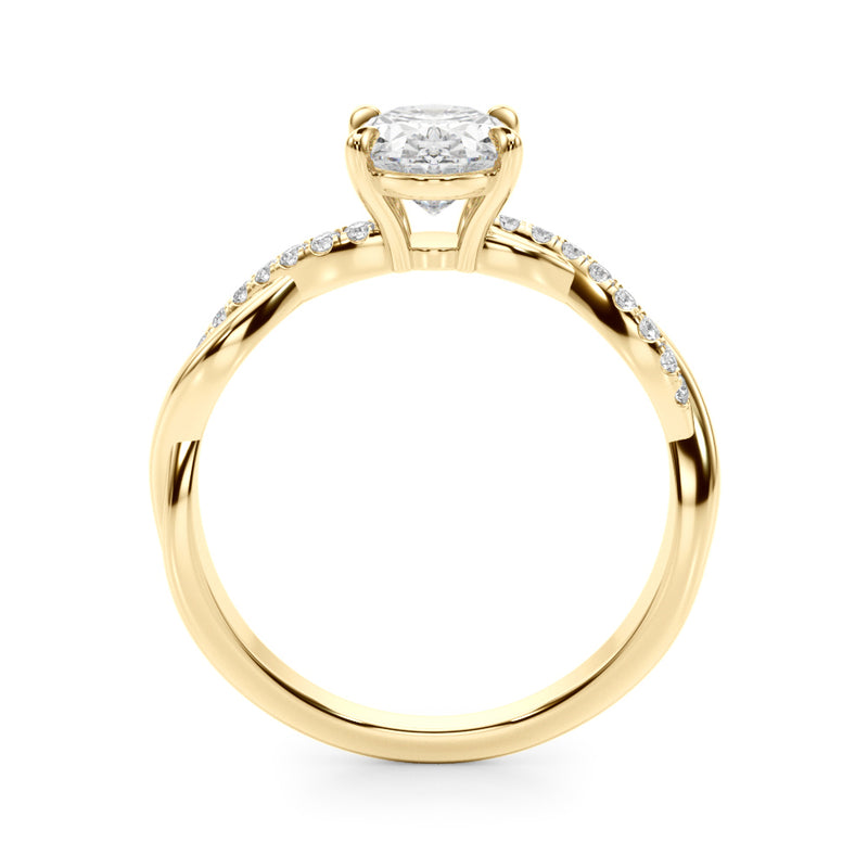 Oval Center Engagement Ring (51173-E)