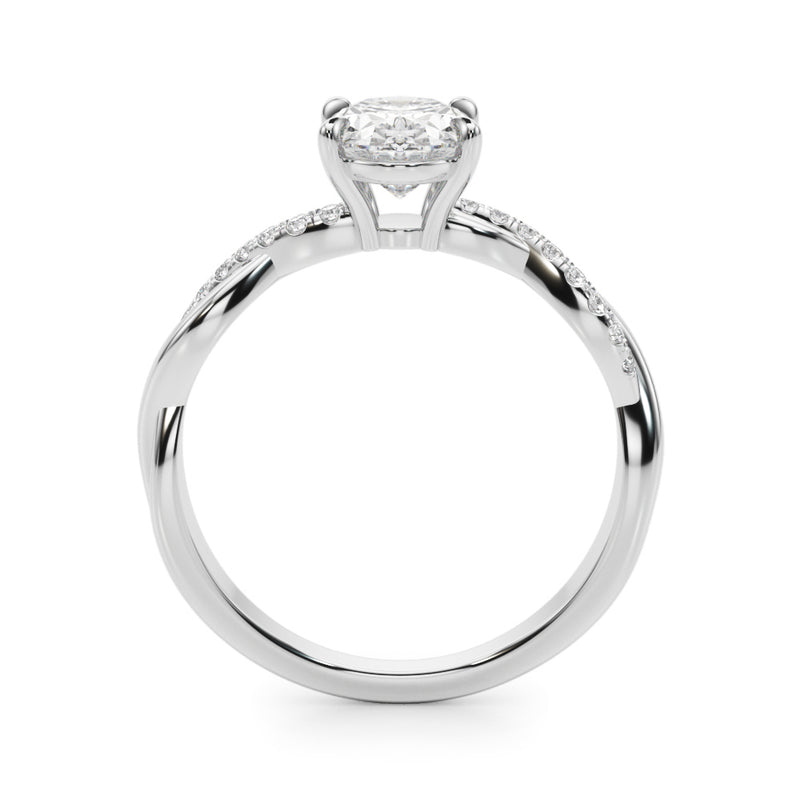 Oval Center Engagement Ring (51173-E)