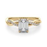 Emerald Cut Center Engagement Ring (51174-E)