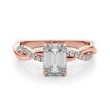 Emerald Cut Center Engagement Ring (51174-E)