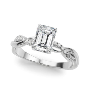 Emerald Cut Center Engagement Ring (51174-E)