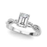 Emerald Cut Center Engagement Ring (51174-E)