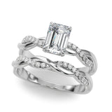 Emerald Cut Center Engagement Ring (51174-E)