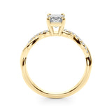 Emerald Cut Center Engagement Ring (51174-E)