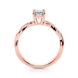 Emerald Cut Center Engagement Ring (51174-E)