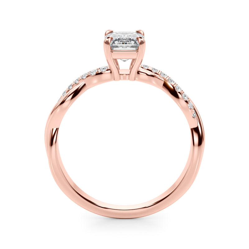 Emerald Cut Center Engagement Ring (51174-E)