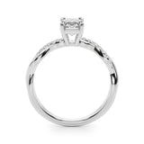 Emerald Cut Center Engagement Ring (51174-E)