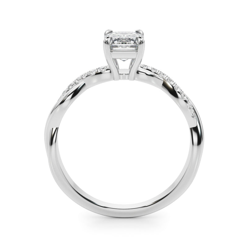 Emerald Cut Center Engagement Ring (51174-E)