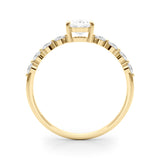 Oval Single Row Shared Pr Eng Ring Engagement Ring (51206-E)