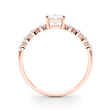 Oval Single Row Shared Pr Eng Ring Engagement Ring (51206-E)