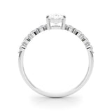 Oval Single Row Shared Pr Eng Ring Engagement Ring (51206-E)