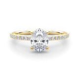 Hidden Halo Ov Single Row Engagement Ring (51208-E)