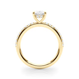 Hidden Halo Ov Single Row Engagement Ring (51208-E)