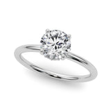 Round Hidden Halo Rd Engagement Ring