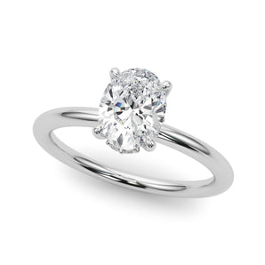 Hidden Halo Ov Engagement Ring (51211-E)