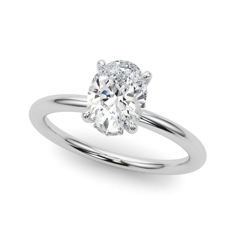 Hidden Halo Ov Engagement Ring (51211-E)