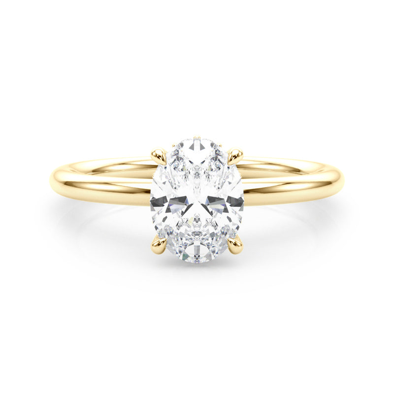 Hidden Halo Ov Engagement Ring (51211-E)
