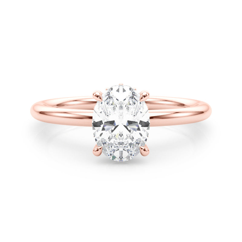 Hidden Halo Ov Engagement Ring (51211-E)